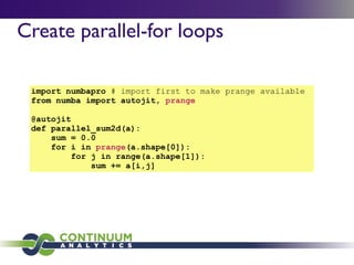 Numba: Array-oriented Python Compiler for NumPy | PPT