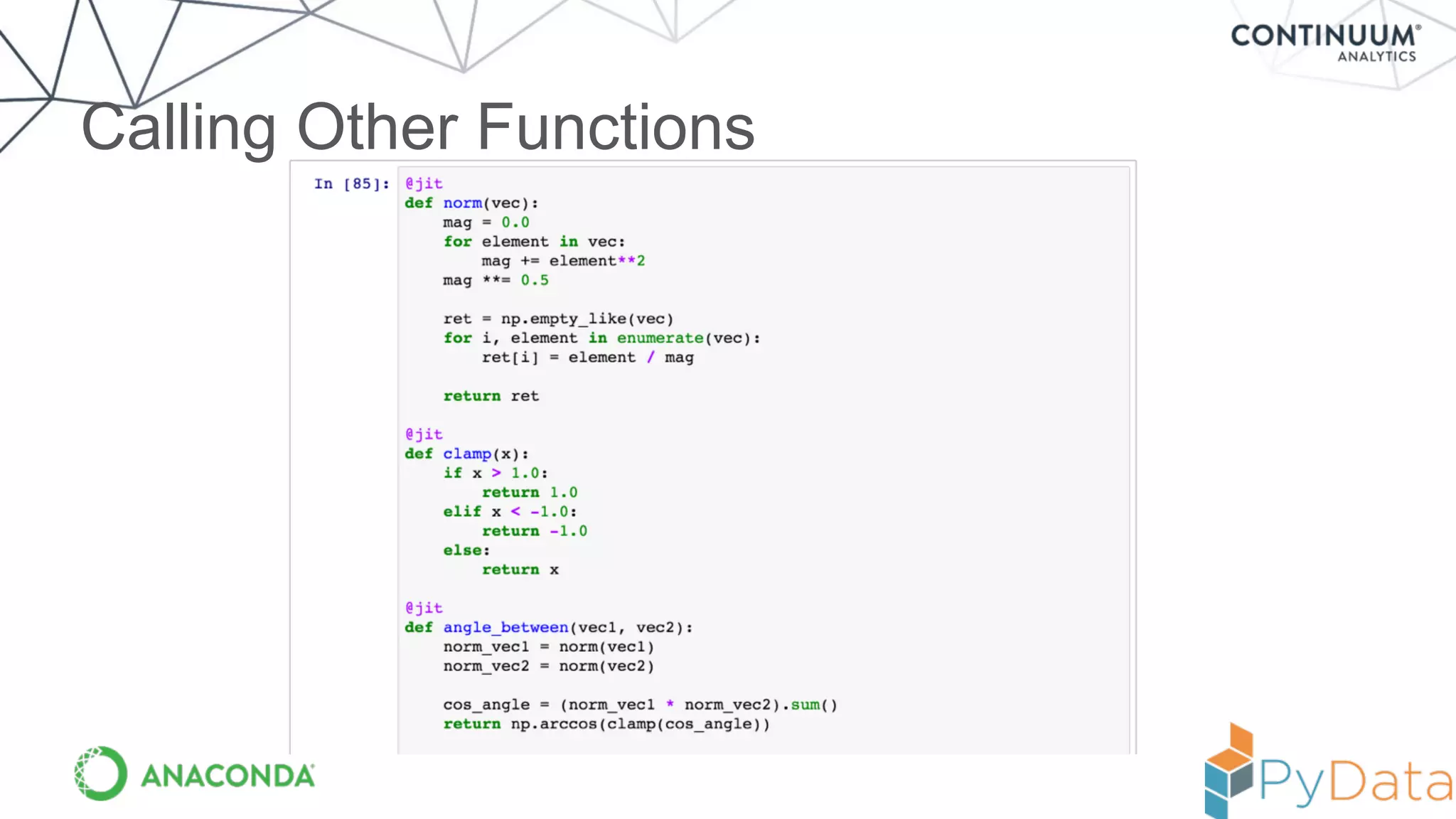 Calling Other Functions
 
