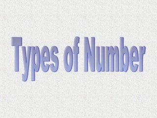 Types of Number 
