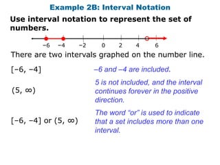 Interval Number Line Examples Sets of numbers | PDF