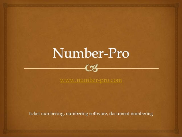 number pro ticket numbering ticket numbering software