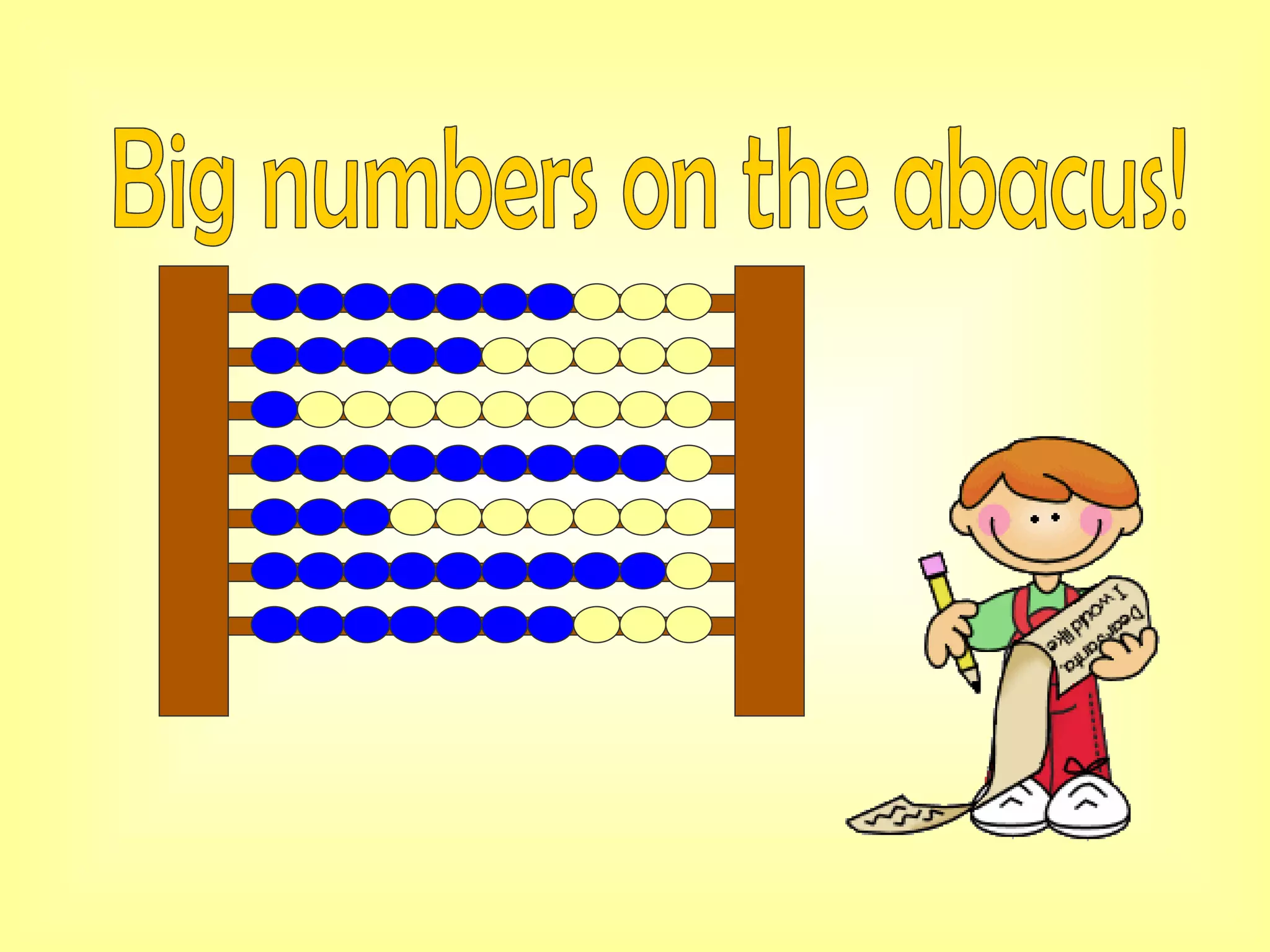 Big numbers on the abacus! 