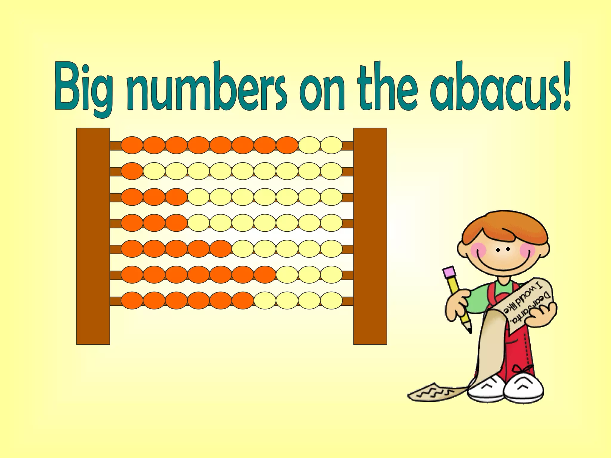 Big numbers on the abacus! 