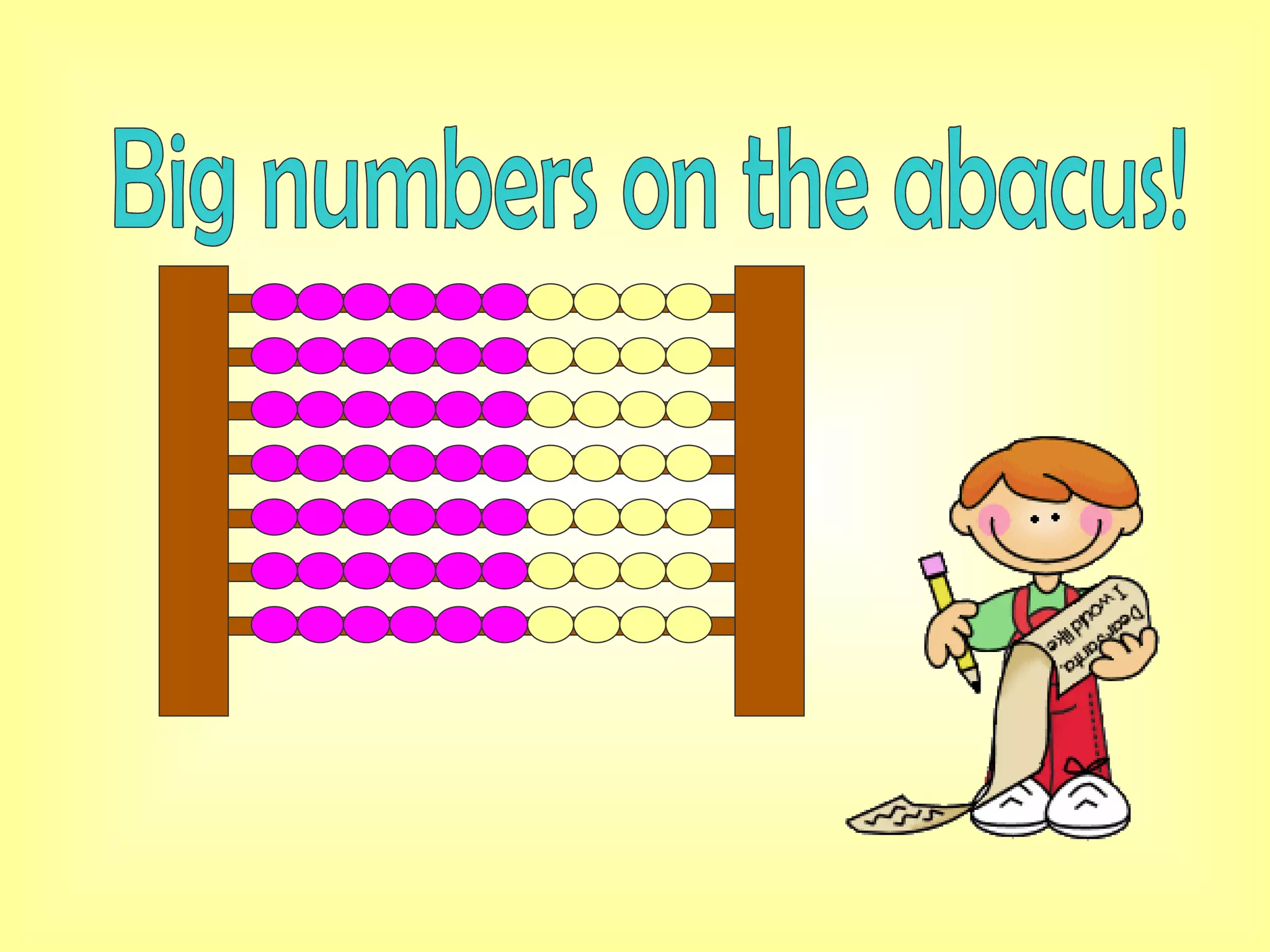 Big numbers on the abacus! 