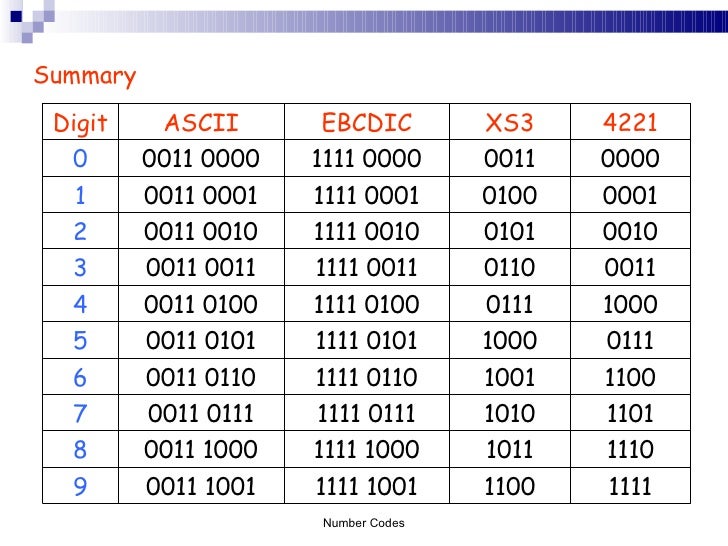 Number codes students
