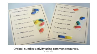 Ordinal number activity using common resources.
R. Irons 2017
 