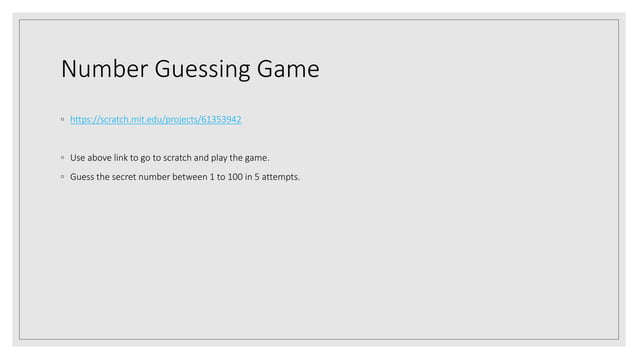 Number Guessing Game | PPTX