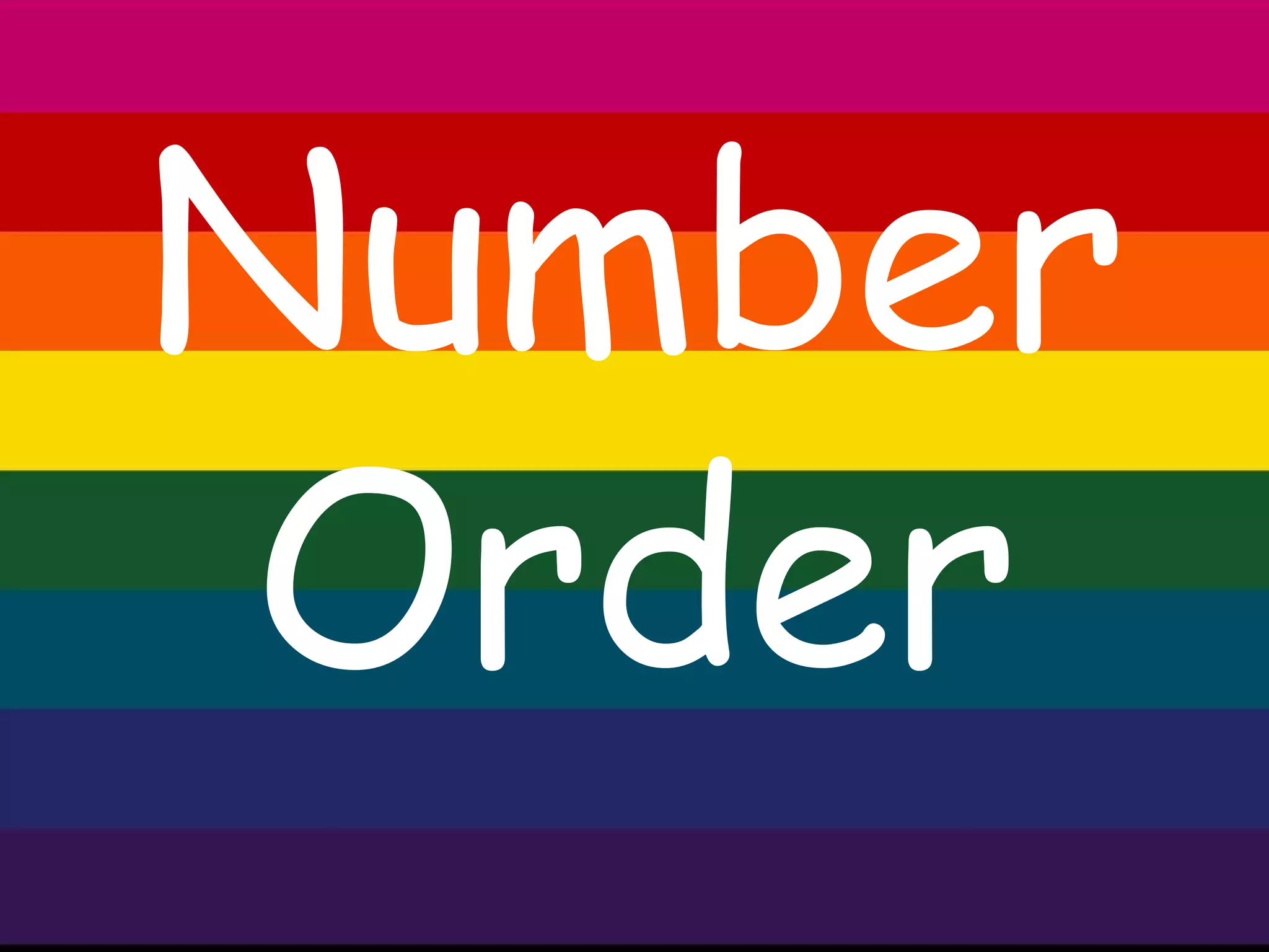 Number Order 