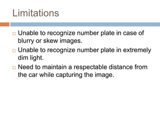 Distance Read Number Plate Number plate detection | PPTX