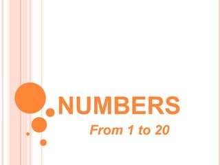 NUMBERS From 1 to 20 