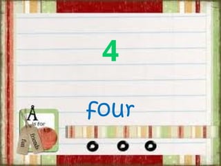 Numbers. Two Three Four Number names Power point presentation One Two Three | PPTX