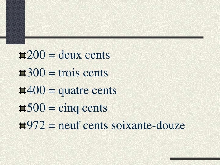 Les Numéros en français