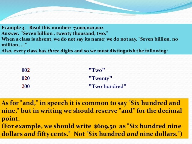 Numbers Numbers