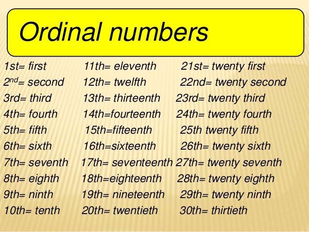 Numbers