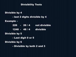 High Divisible Numbers Numbers - Divisibility, Unit digit, Number of zeros.pptx