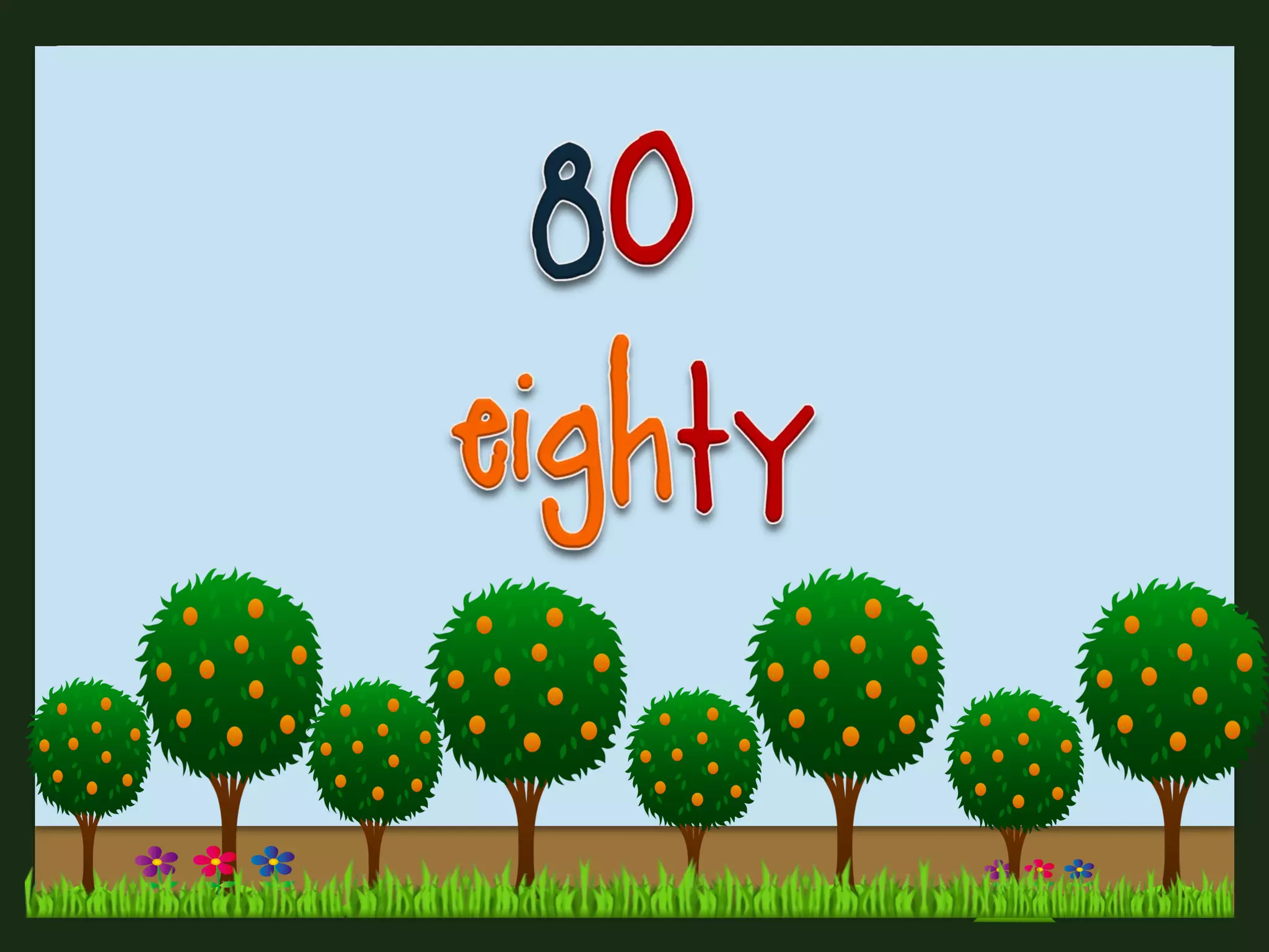 Numbers 1 to 100: Flashcards