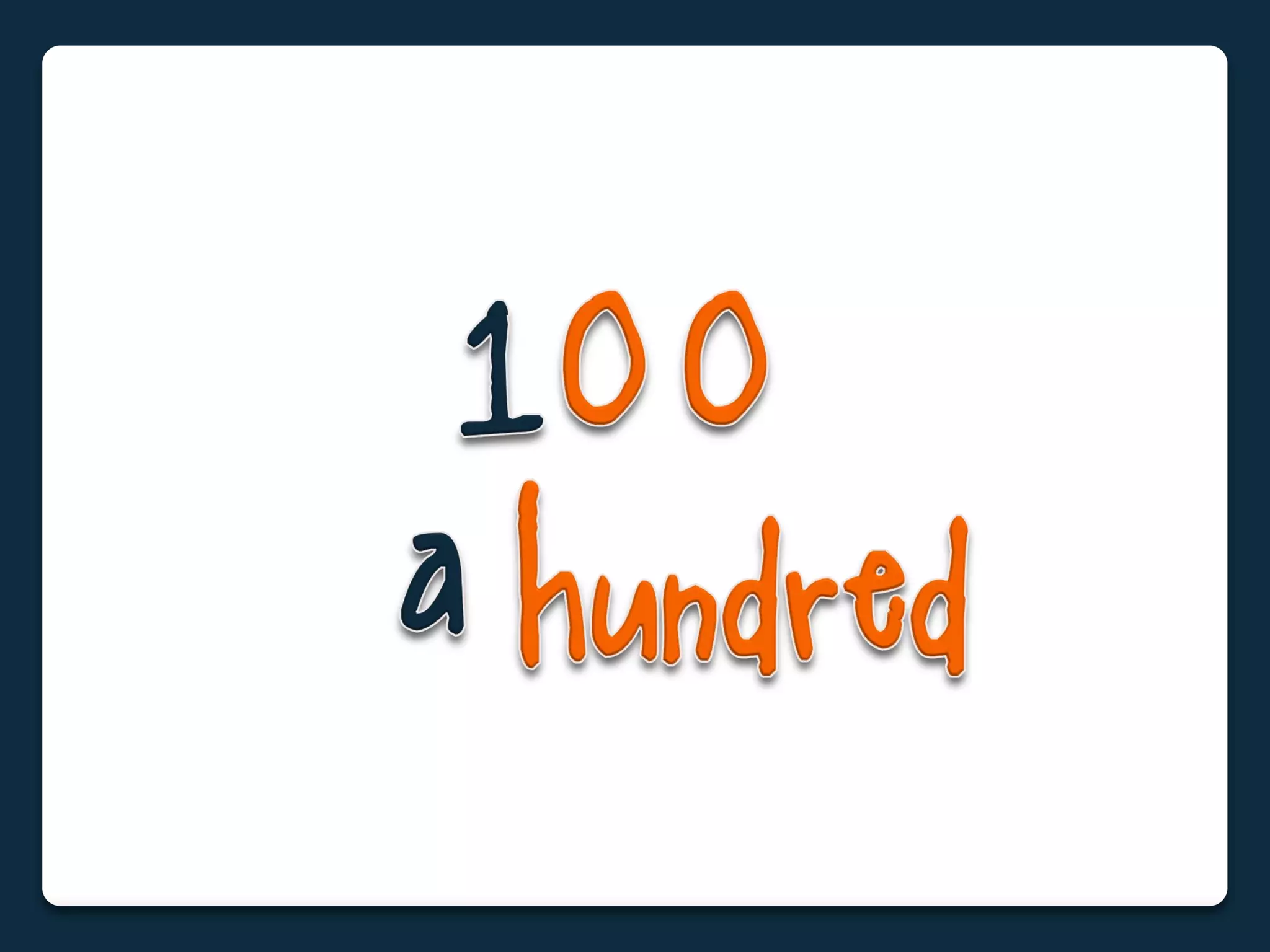 Numbers 1 to 100: Flashcards