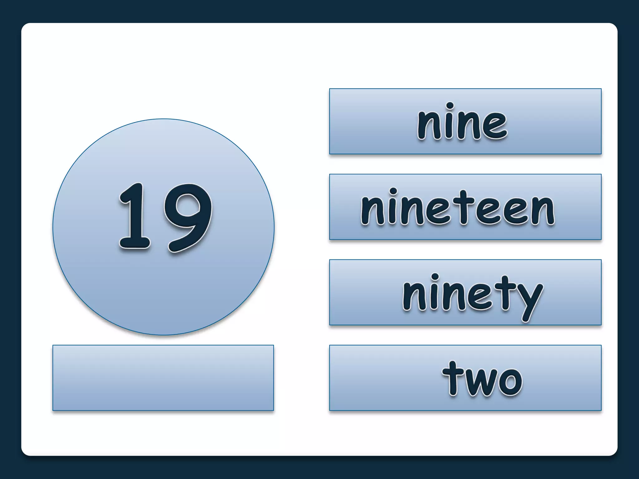 Numbers 1 to 100: Flashcards