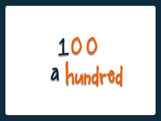 Numbers 1 to 100: Flashcards