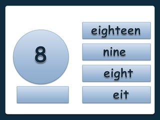 Numbers 1 to 100: Flashcards