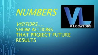 VISITORS….
SHOW ACTIONS
THAT PROJECT FUTURE
RESULTS
NUMBERS
 