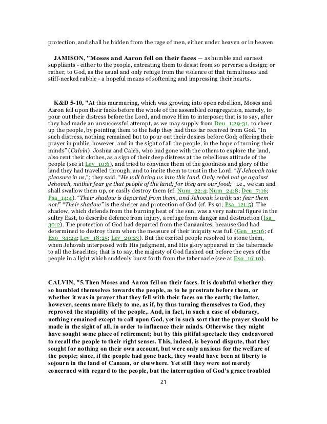  numbers 14 commentary 