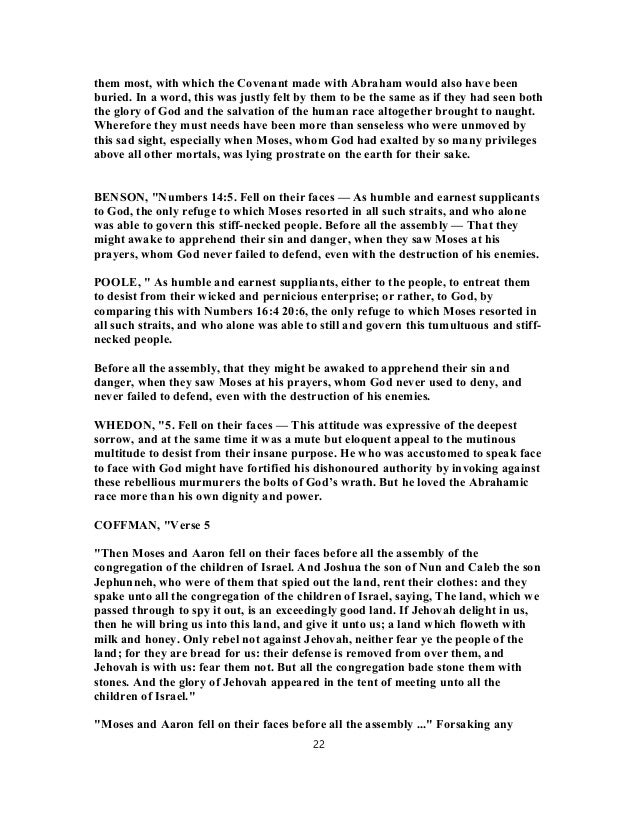  numbers 14 commentary 