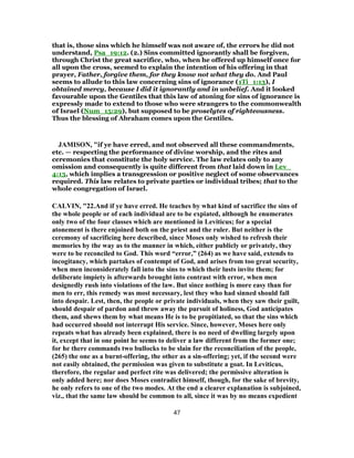 Numbers 15 Explained Numbers 15 commentary | PDF