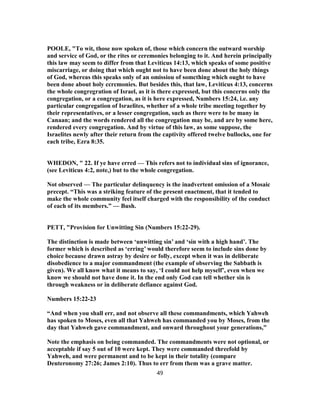 Numbers 15 Explained Numbers 15 commentary | PDF