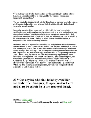 Numbers 15 Explained Numbers 15 commentary | PDF
