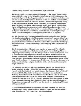 Numbers 16 Explained Numbers 16 commentary | PDF