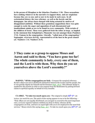 Numbers 16 Explained Numbers 16 commentary | PDF