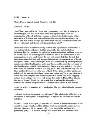 Numbers 16 Explained Numbers 16 commentary | PDF