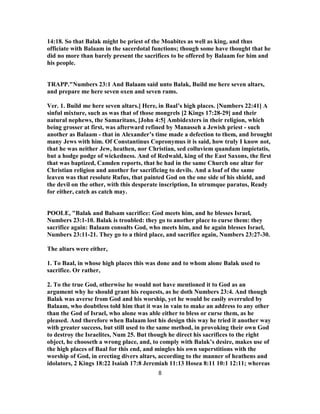 Numbers 23 commentary | PDF