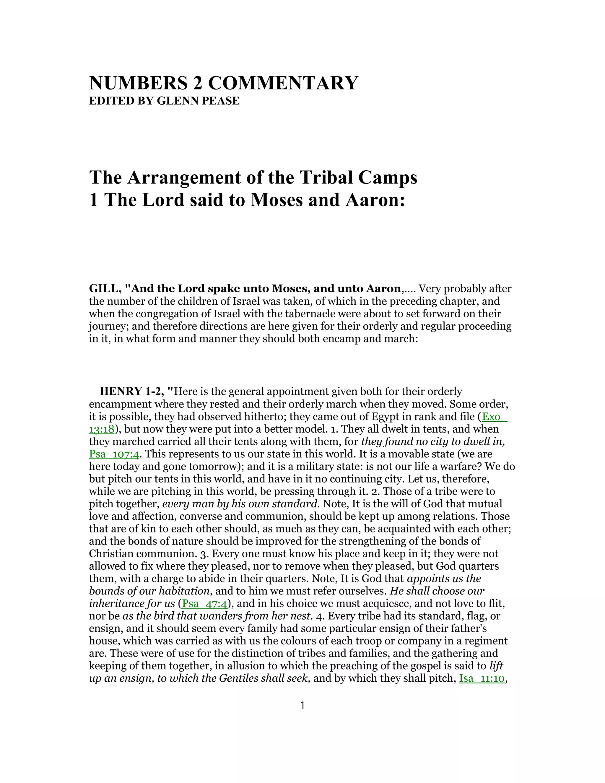 Numbers 2 Commentary