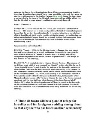 Numbers Chapter 35 Map Numbers 35 commentary | PDF