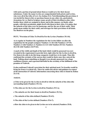 Numbers 35 commentary | PDF