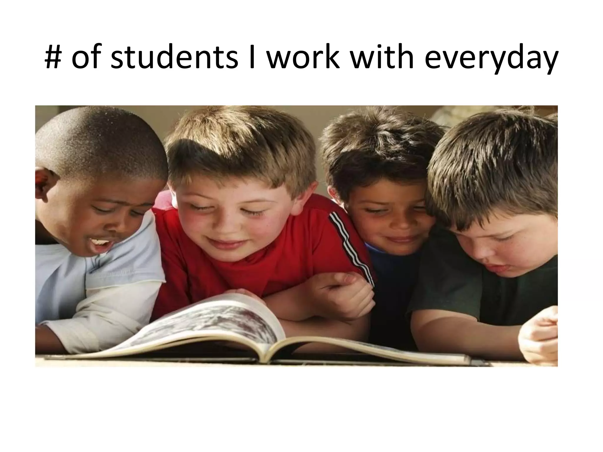 # of students I work with everyday