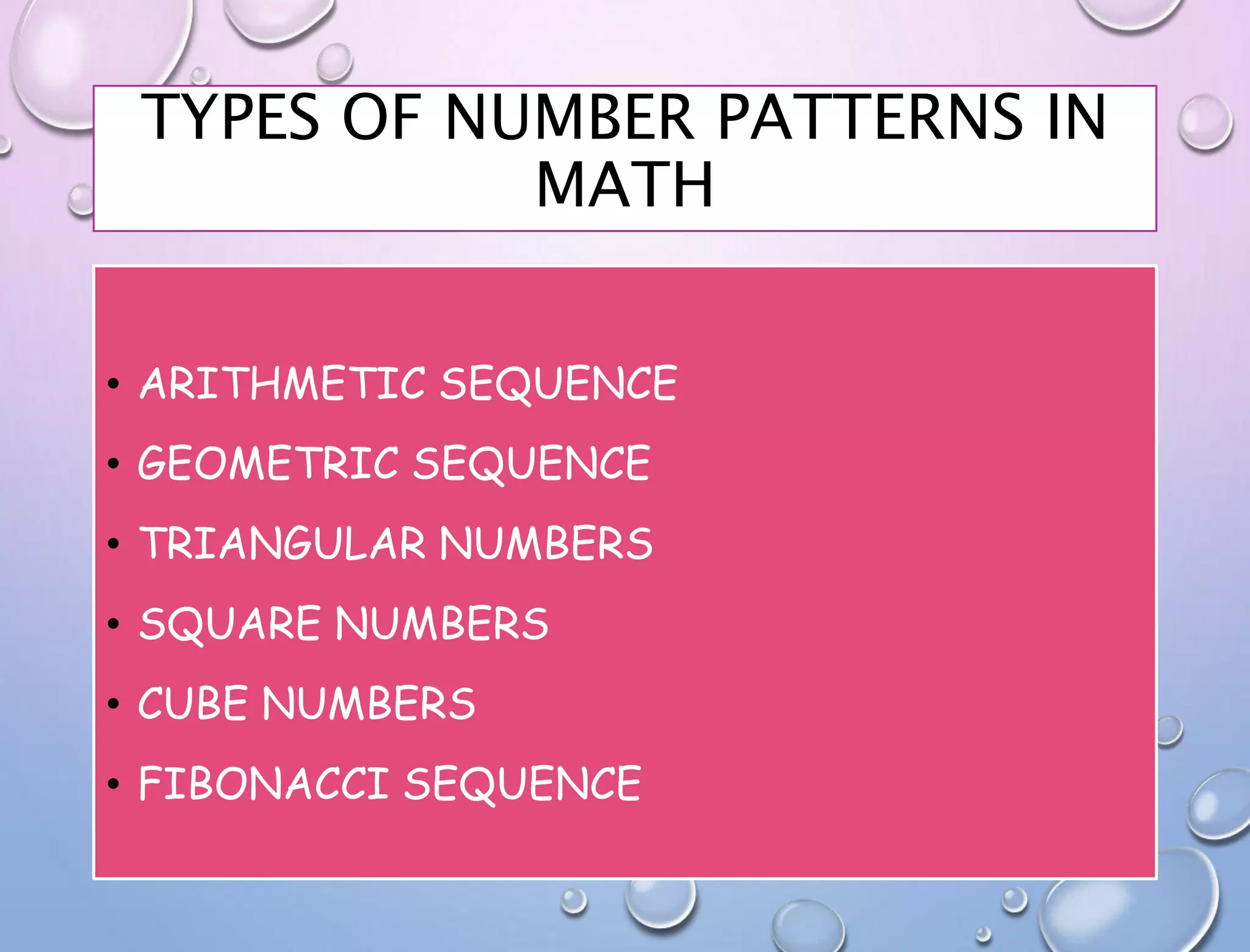 Number sequences ppt