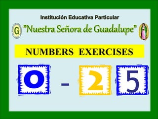 NUMBERS EXERCISES
5-
 