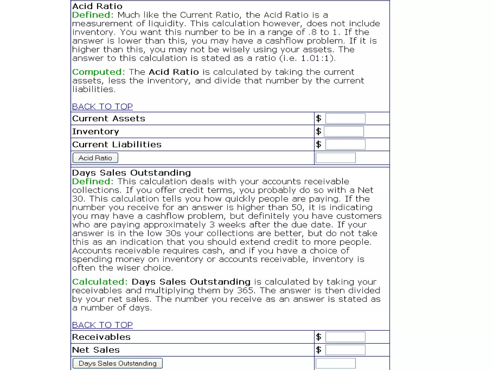www.profitsplus.org
Financial ratios
calculator
 