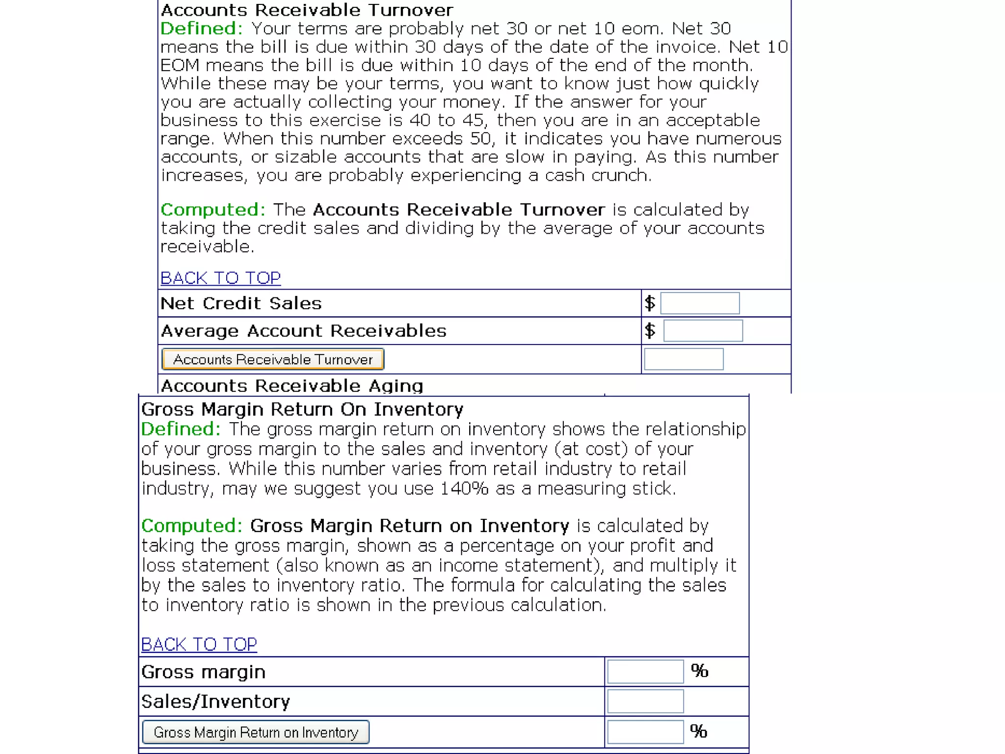 www.profitsplus.org
Financial ratios
calculator
 