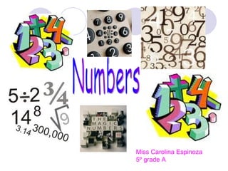 Numbers Miss Carolina Espinoza 5º grade A 