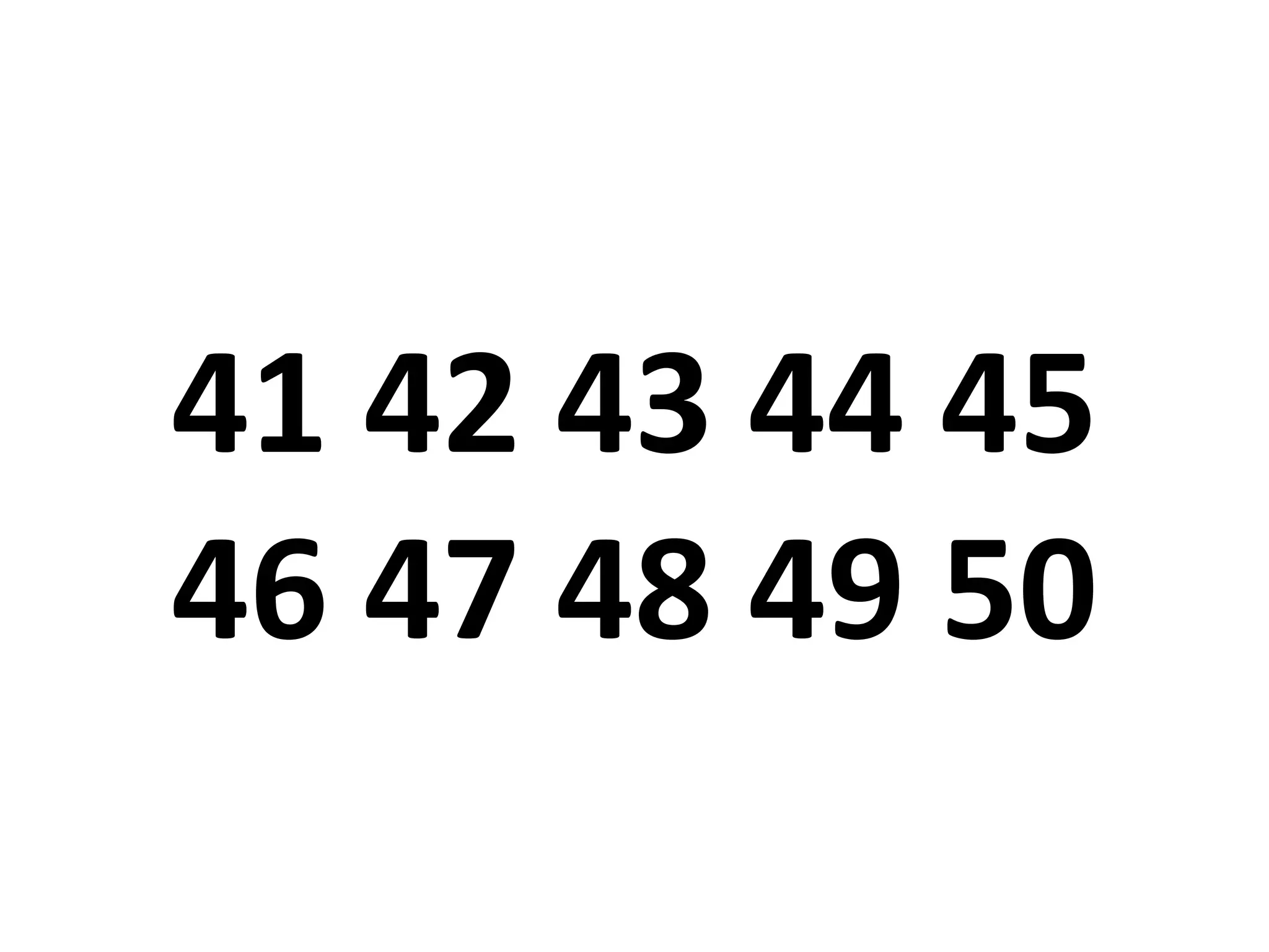 41 42 43 44 45
46 47 48 49 50