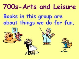 700s-Arts and Leisure Books in this group are about things we do for fun. 
