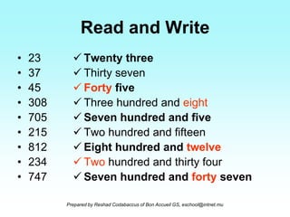 Numbers in words | PPS