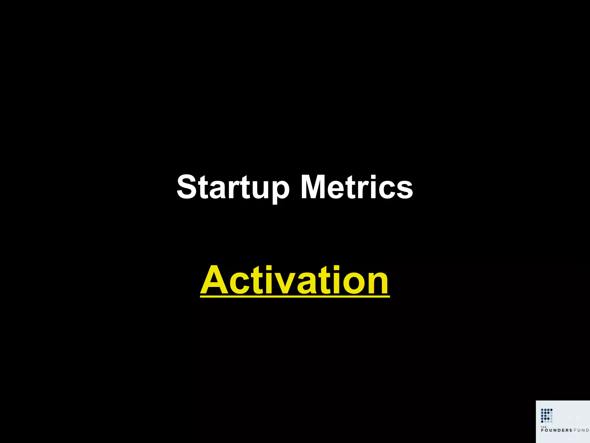 Startup Metrics Activation 