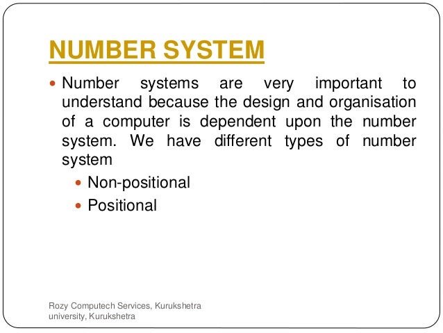 Number system