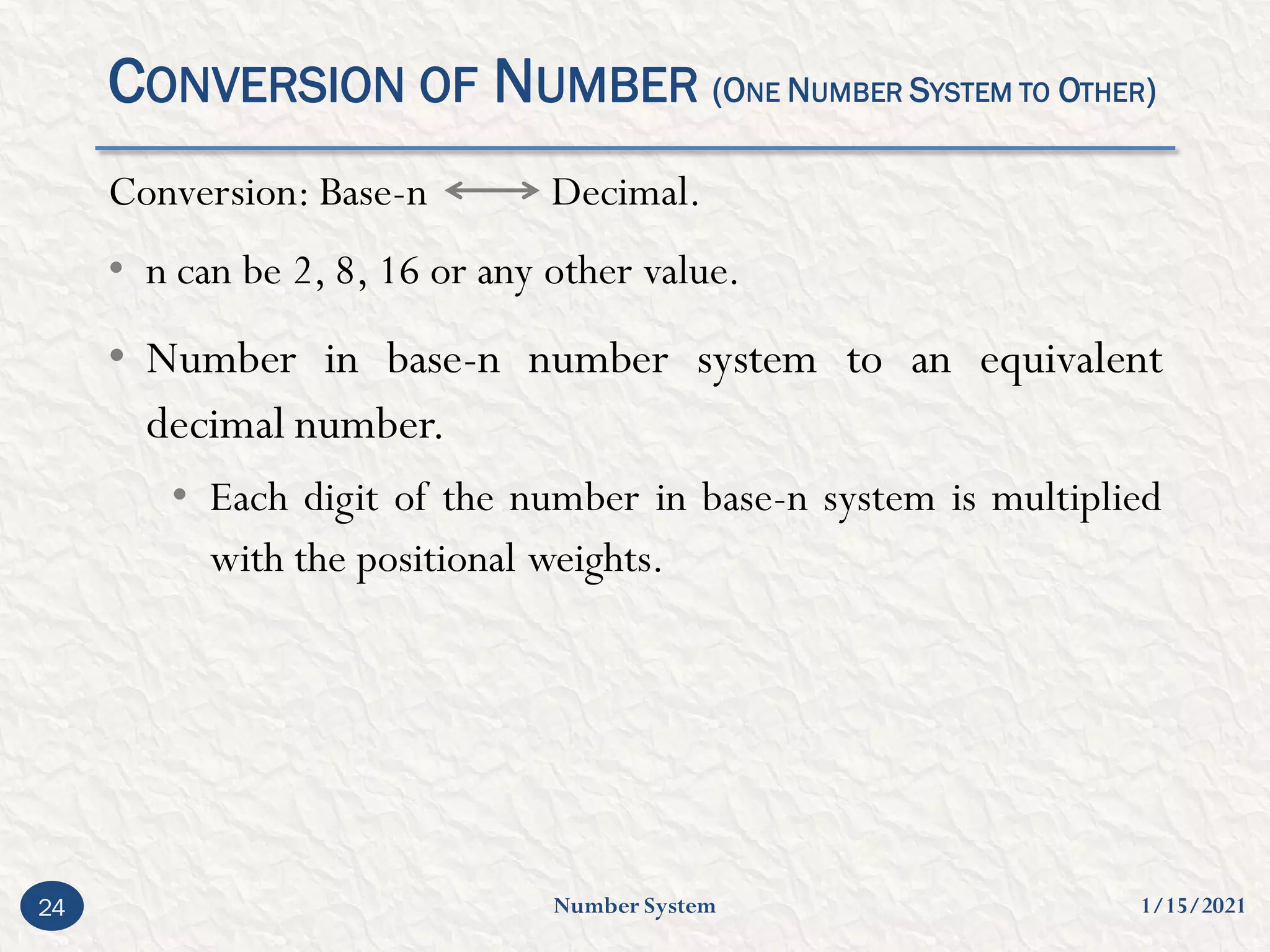 Number system