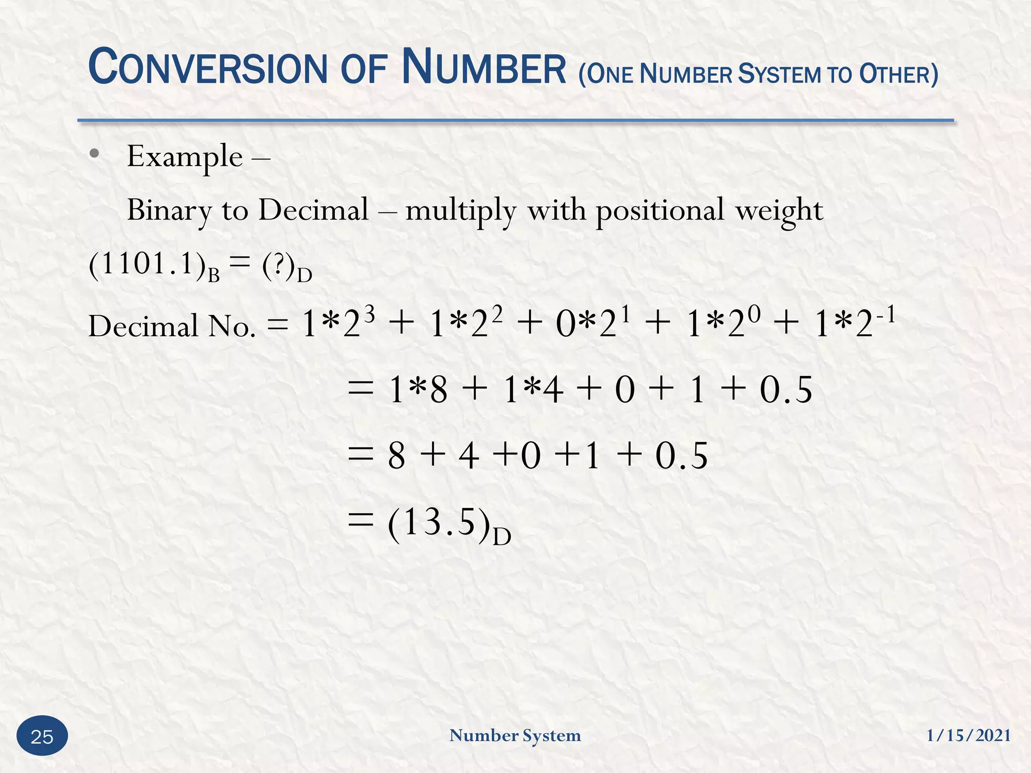Number system